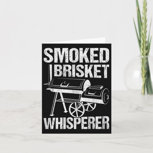 Carte Fumé Brisket Whisperer Fumer Viande Rbecue Vinta (Devant)