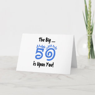 Carte Fun 50e anniversaire salutation en noir, blanc & b