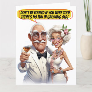 Carte FUN Anniversaire / Fête d'anniversaire de mariage