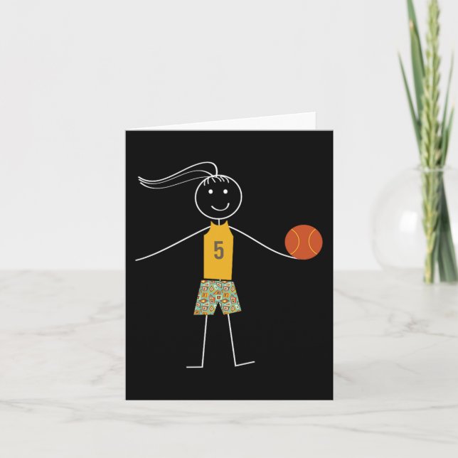 Carte Fun Basketball Filles Joueur De Basketball (Devant)