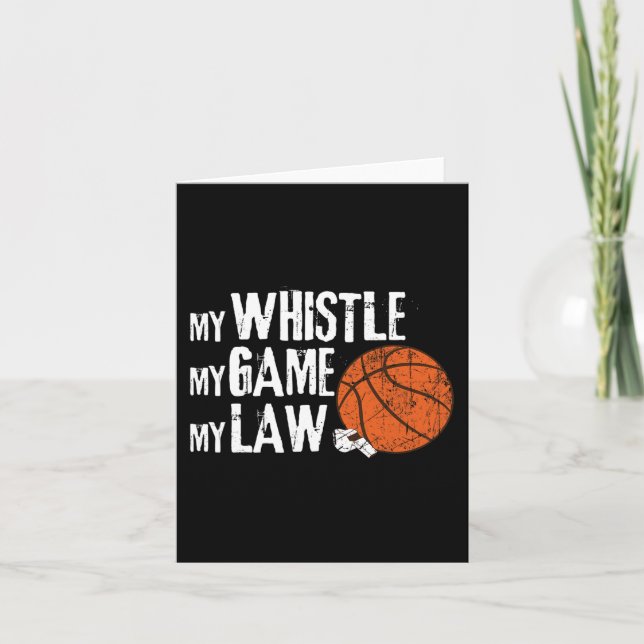 Carte Fun Basketball Réf Hoops - Basketball Référé 1 (Devant)