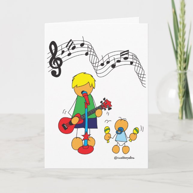 Carte Fun birthday card card, I have a song for you (Devant)