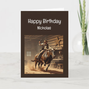 Carte Fun Birthday Western Wild West Humour
