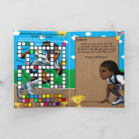 Fun Black Girls Track Star Secret Message Annivers