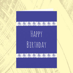 Carte Fun Bleu et Blanc Anniversaire