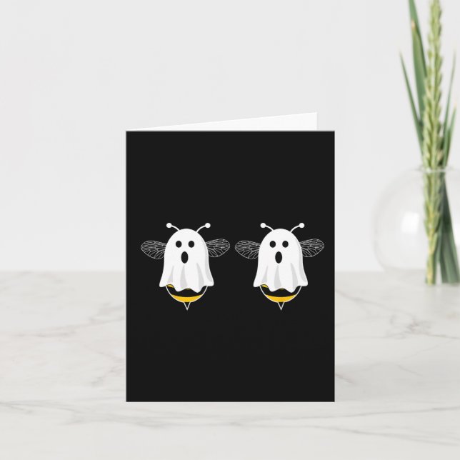 Carte Fun Boo Bees Couples Costume Halloween Pour Femmes (Devant)