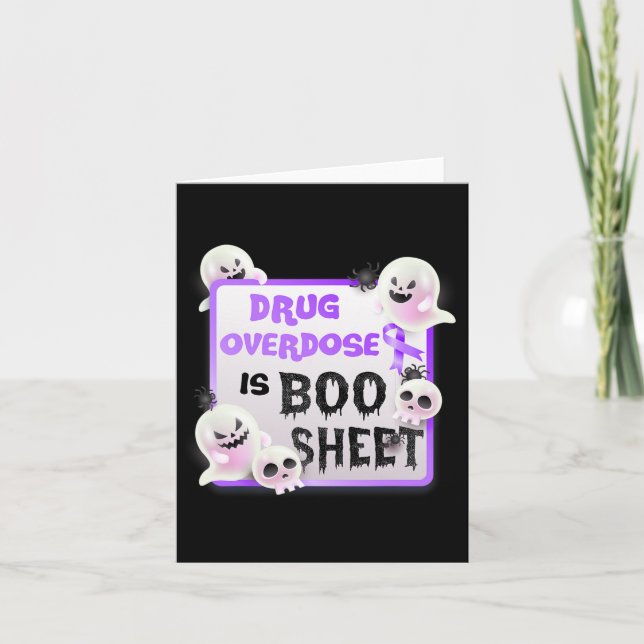 Carte Fun Boo Halloween Ghost La surdose de médicament e (Devant)