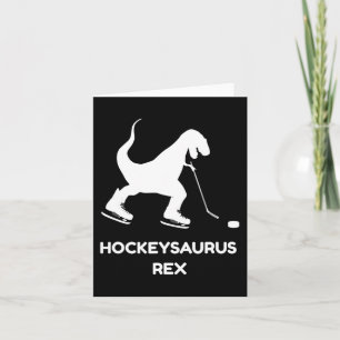 Carte Fun Boys Hockey sur glace T Rex Dinosaur