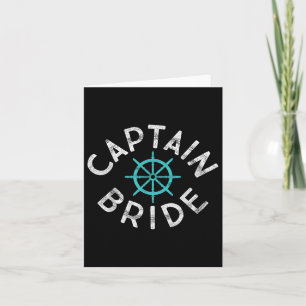 Carte Fun Capitaine Mariée Mariage Nautique Salle de jum