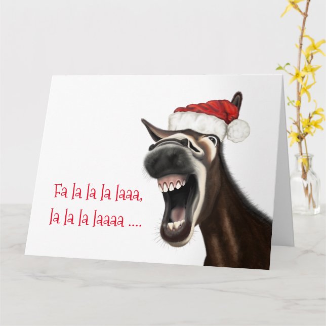 Carte Fun Christmas Card, Singe (Fleur jaune)