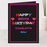 Fun & Colorful Custom Nom & Dates Joyeux anniversa