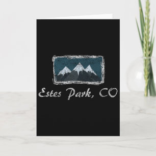 Carte Fun de ski hivernal vintage Estes Park Colorado