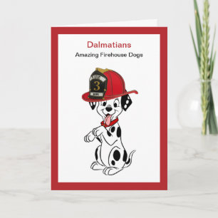 Carte Fun Facts sur Dalmatiens Firehouse Dogs