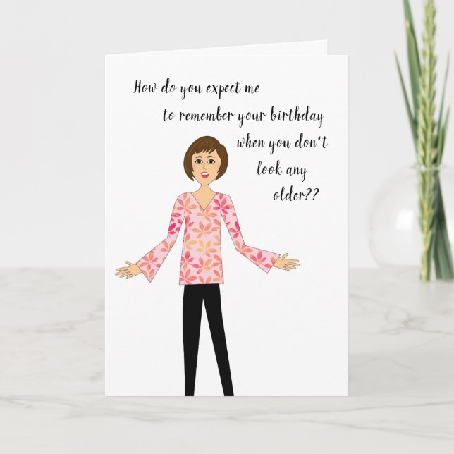 Carte Fun Flattering Ajouter Nom Belated Anniversaire Sa (Devant)