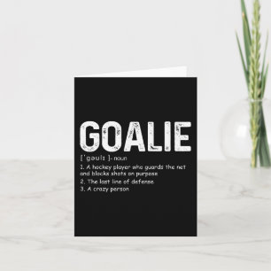 Carte Fun Goalie Définition Football Hockey Gear Goalkee