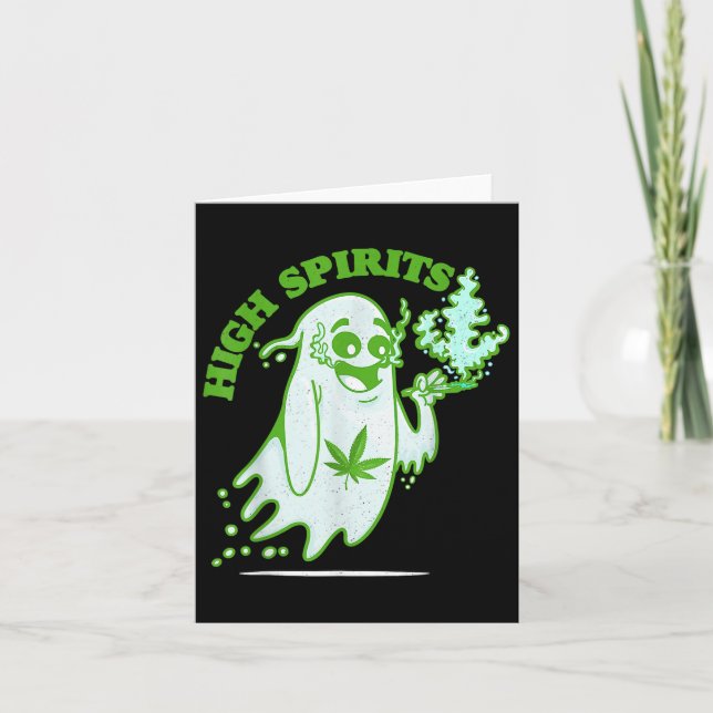 Carte Fun Halloween Ghost Design Wekers Fumeurs (Devant)