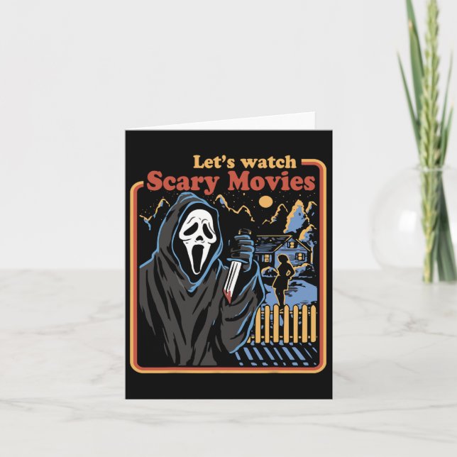 Carte Fun Halloween Regardons Horror Movies Ghost (Devant)
