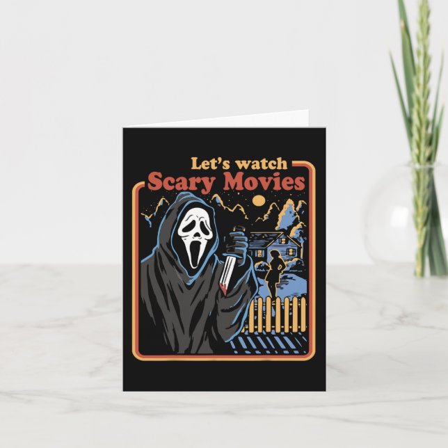 Carte Fun Halloween Regardons Horror Movies Ghost (Devant)