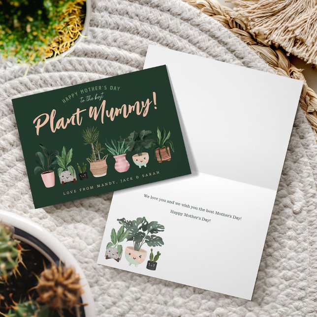 Carte Fun Happy Mother's Day to the best Plante maman (Fun Happy Mother's Day to the best Plant Mummy Card)