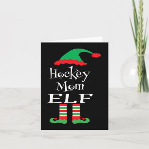 Carte Fun Hockey Maman Elf Xmas Famille Match Femmes Hom