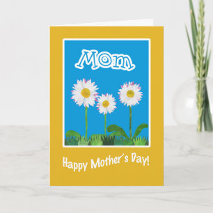 Carte Fun Mother's Day Card pour Maman : Daisies