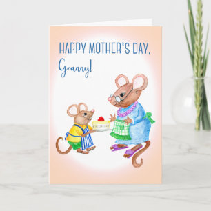 Carte Fun Mother's Day for Granny with mice Mice Card