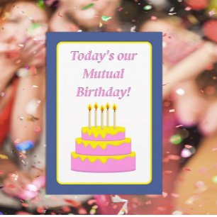 Carte Fun Mutual Birthday Grey Card