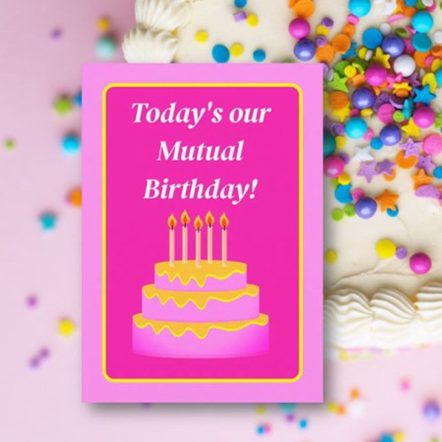Carte Fun Mutual Birthday Grey Card (Créateur téléchargé)