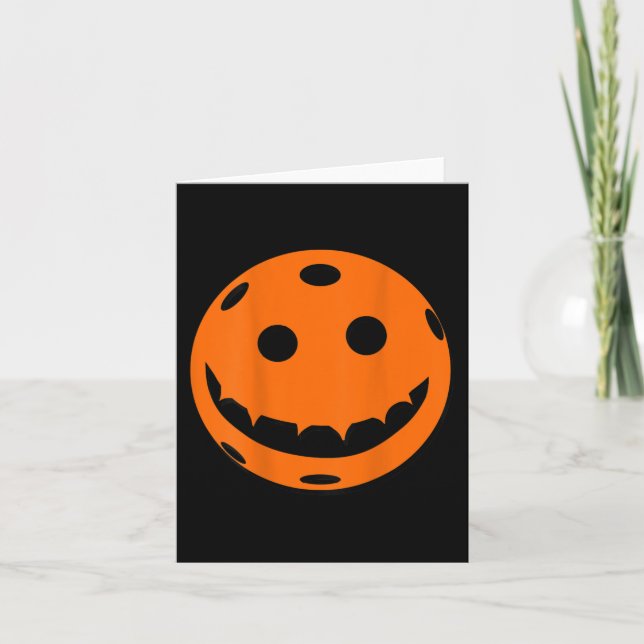 Carte Fun Pickleball Halloween Citrouille Retour Imprime (Devant)