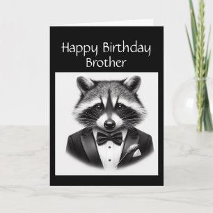 Carte Fun Raccoon Brother un vrai Gentleman Raccoon
