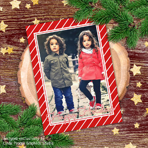 Carte Fun Rouge Blanc Peppermenthe Sucre de canne Stripe