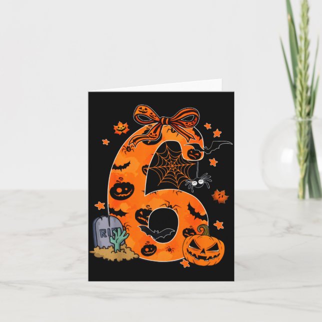 Carte Fun Six Seven 6 7 Meme Design Couples Halloween  (Devant)
