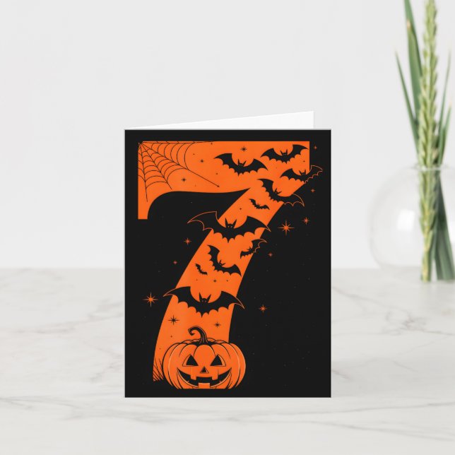 Carte Fun Six Seven 6 7 Meme Design Couples Halloween  (Devant)