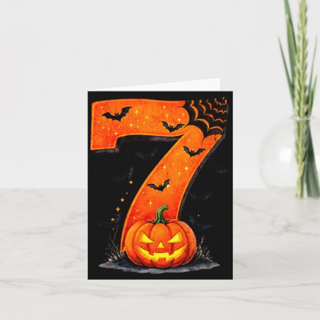 Carte Fun Six Seven 6 7 Meme Design Couples Halloween  (Devant)