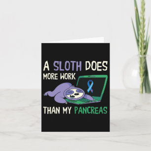 Carte Fun Sloth Pancreas Sensibilisation au diabète Insu