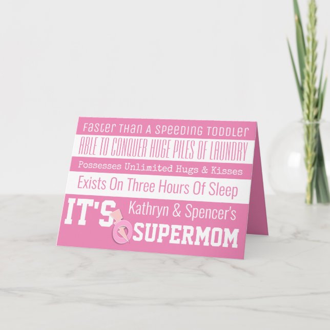 Carte Fun SuperMom Personalized (Devant)