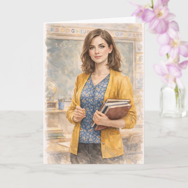 Carte Fun Teacher Prayer Inspired by Ezekiel 25:17 (Orchidée)