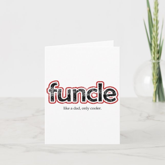 Carte Funcle Définition Drôle Joke Don Pour Oncle (Devant)