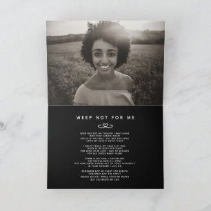 Carte Funérailles dans nos coeurs pour toujours poème no