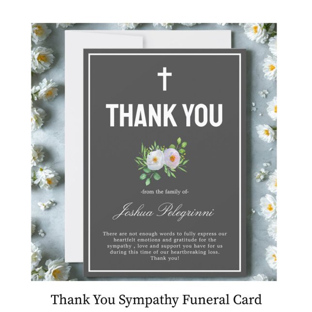Carte funéraire Merci Sympathy (Créateur téléchargé)