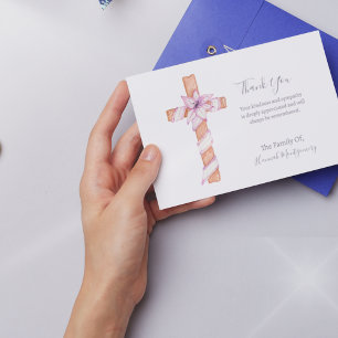 Carte funéraire Sympathie de la croix de fleurs