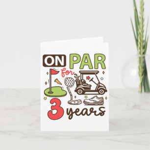 Carte Funky 3ème Anniversaire Chemise de Golf 3 Ans Golf