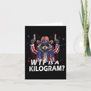 Carte Funky 4 juillet Raccoon Usa Wtf Est Kg Feral Amer