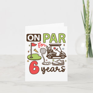Carte Funky 6e Anniversaire Chemise de Golf 6 Ans Golfeu