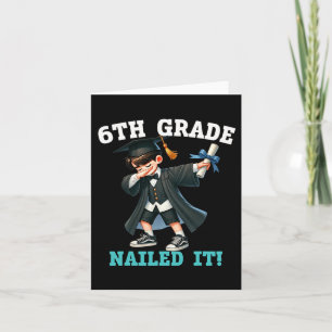 Carte Funky 6e grade Garys Graduation Grad Dabbing Cl of