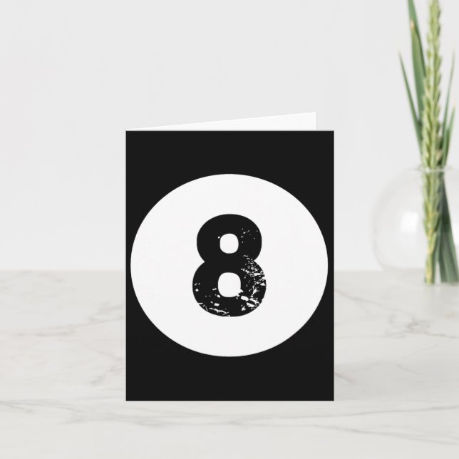 Carte Funky 8 Ball Magic Billard Pool Lazy Halloween C (Devant)