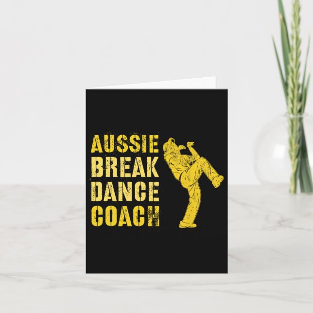 Carte Funky Australian Breakdance Coach Breaking Dance C (Devant)