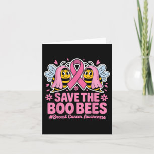 Carte Funky Bees Ghost Boo Cerveau Cancer Sensibilisatio