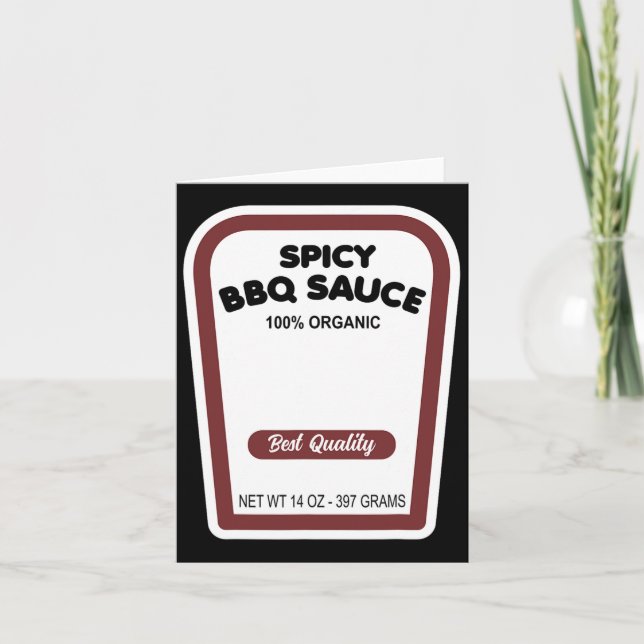 Carte Funky bio sauce barbecue Halloween Easy Group Cost (Devant)