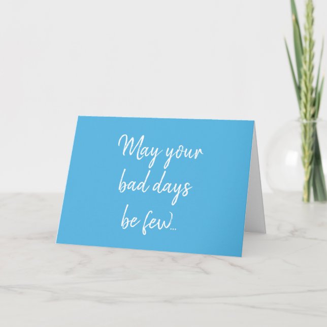 Carte Funky Cancer Chemo Blue Get Well Card (Devant)
